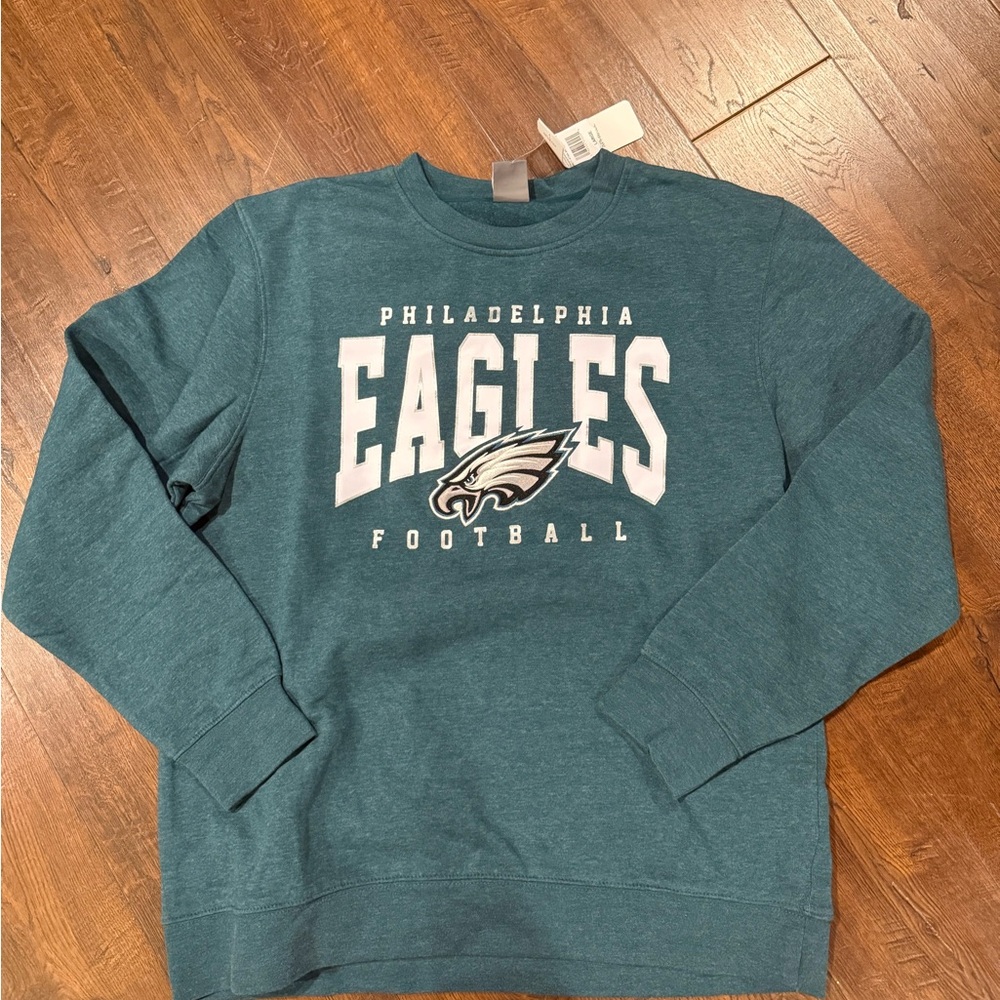 NFL Philadelphia Eagles Teal crewneck Sweatshirt large